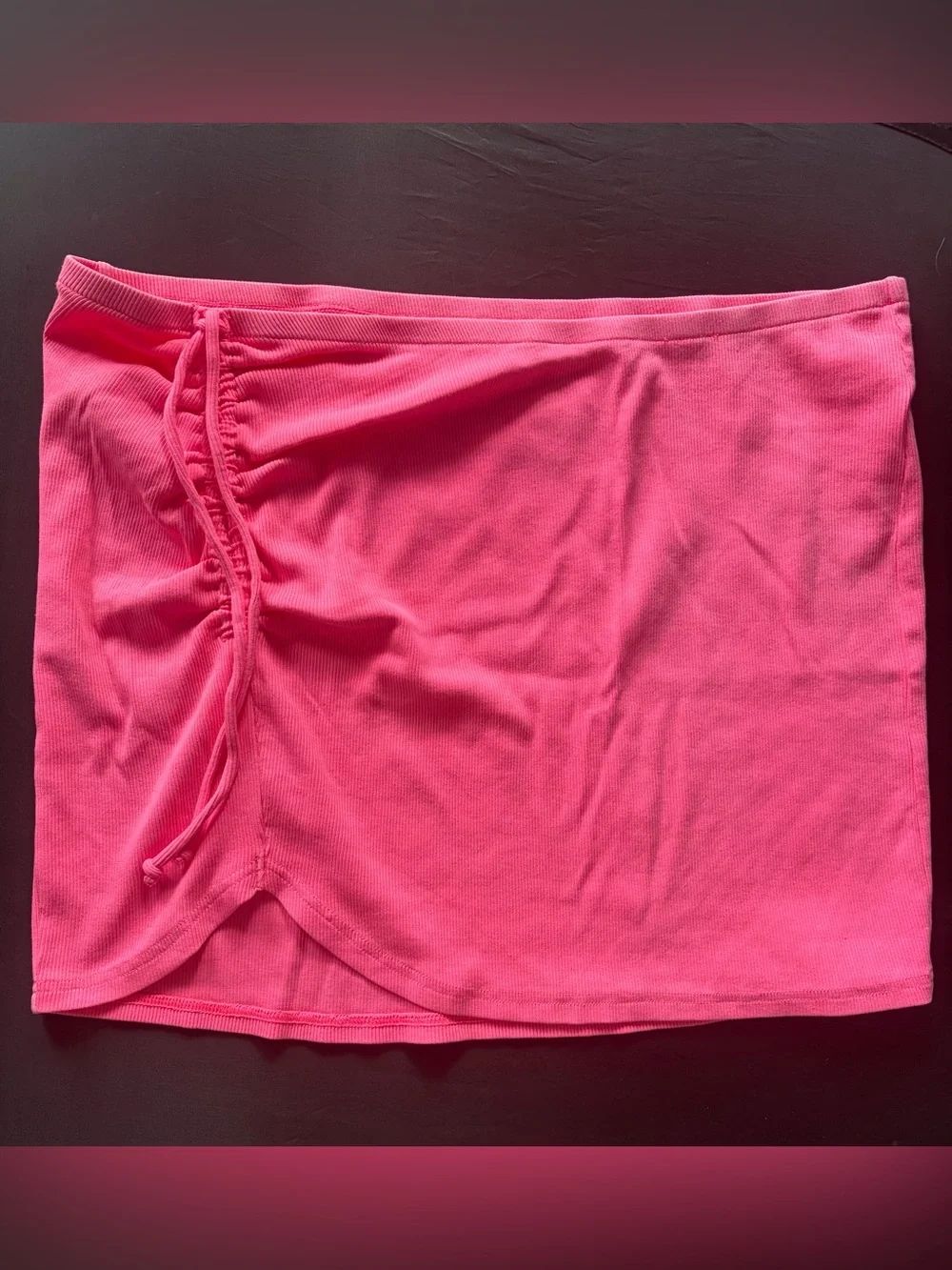 aerie Bright Pink Swim Skirt with Side Drawstring